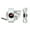 White, variant on Shark Scuba Symbol on Black Diver Dive Headphone Cord Wrap Cable Wire Organizer Set