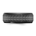 thumbnail image 3 of Chisel Black Zirconium Polished Lasered Tire Design 8mm Band, 3 of 3