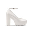 thumbnail image 3 of Women's Round Toe Platform Mary Janes Chunky Heels Pumps, 3 of 8