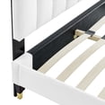 thumbnail image 7 of Modway Daisy Performance Velvet Queen Platform Bed in White, 7 of 7