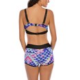 thumbnail image 2 of DPTALR Women's Soild Print Lace Up High Cut Leg Bikini Set Two Piece Swimsuit, 2 of 8