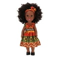 thumbnail image 2 of Poupée de Mode, Bandeau Noir pour Poupée Fille 14 Pouces Robe Mignonne Cheveux Afro pour Enfants, 2 of 7