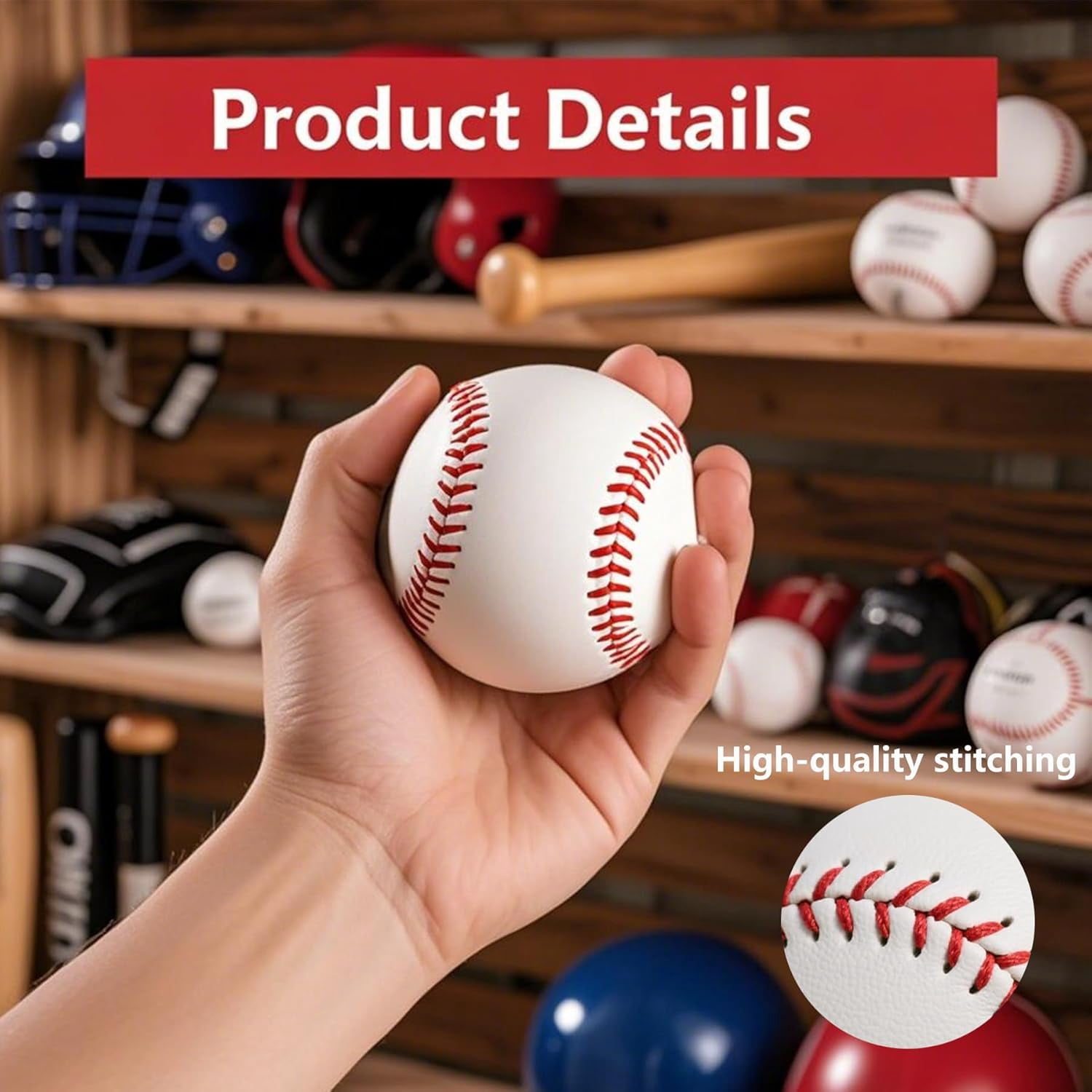 Baseballs Solid Cork Core, Unmarked Autographs Baseball for League Play, Pitching, Hitting, Batting, Fielding, Autograph, Gifts