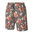 thumbnail image 4 of Disketp Men's Swim Trunks Hawaiian Breathable Surf Beach Swimsuits Mesh Lining Beach Shorts with Pockets-Foxes, 4 of 7
