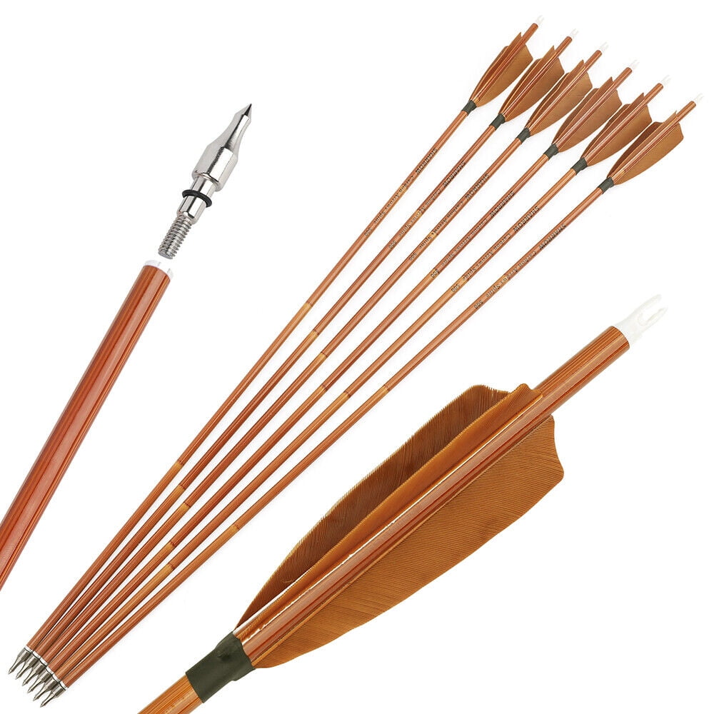 AMEYXGS Archery 30'' Carbon Arrow Turkey Feather Archer Recurve Bow