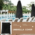 thumbnail image 4 of WEUVEB Outdoor Umbrella Covers Black Oxford Cloth Weatherproof 1Pack, 4 of 7