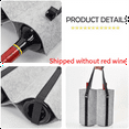 thumbnail image 3 of Paquete de 2 bolsas de mano para transportar vino (4 botellas), bolsa acolchada para viajes con capacidad para 4 botellas de vino, bolsa portátil a prueba de fugas, 3 of 4