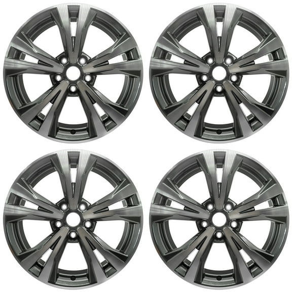 For Nissan Rogue OEM Design Wheel 18" 18x7 2017-2020 Machined Charcoal Set of 4 Replacement Rim