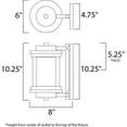 thumbnail image 2 of 65862CLFT Lighthouse Single Light 10" Tall LED Outdoor Wall Sconce, 2 of 2