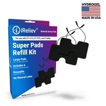 XL Replacement Electrode Pads (Extra Large) for TENS unit or EMS Muscle Stimulator from iReliev