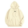 thumbnail image 4 of Women's Fashion Casual Hoodie with Elegant Bow Print and Convenient Front Pocket for Everyday Style, 4 of 5