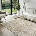 thumbnail image 2 of Beige Geometric Area Rugs for Living Room Washable Rugs Boho Moroccan Area Rug Soft Neutral Geometric Bohemian Carpet Distressed Indoor Rug for Bedroom Dining Room Office Foldable Nonslip Rug, 2 of 9