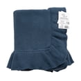 thumbnail image 5 of The Pioneer Woman Ruffle Knit Oversized Couch Throw Blanket, Blue, 50 x 72 in, 5 of 7