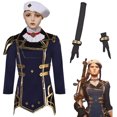thumbnail image 2 of Disfraz de Caitlyn Arcane para mujer, sombrero, abrigo, ropa, juego de rol, LoL, fantasía, trajes para mujer, 2 of 5