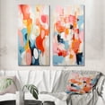 thumbnail image 1 of Designart "Atomic Abstraction Pink Beige Mid Century Art II" Abstract Wall Art Set Of 2 - Pink Abstract Gallery Wall Set For Home Decor, 1 of 6