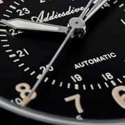 ADDIESDIVE Automatic Watches for Men, NH35 Movement, Sapphire Crystal, Diver 200M Water Resistant Stainless Steel Retro Analog Dress Watch Watch, Black Dial, AD2074