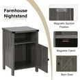 thumbnail image 2 of 4 Ever Rustic Wood Bedside Night Stands, Set of 2, Farmhouse Style, Grey Wash, 2 of 6