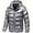 Gray, variant on XFLWAM Puffer Jacket Men Big and Tall Lightweight Down Jackets Reflective Windproof Winter Puffer Coats Shiny Quilted Jacket Black M