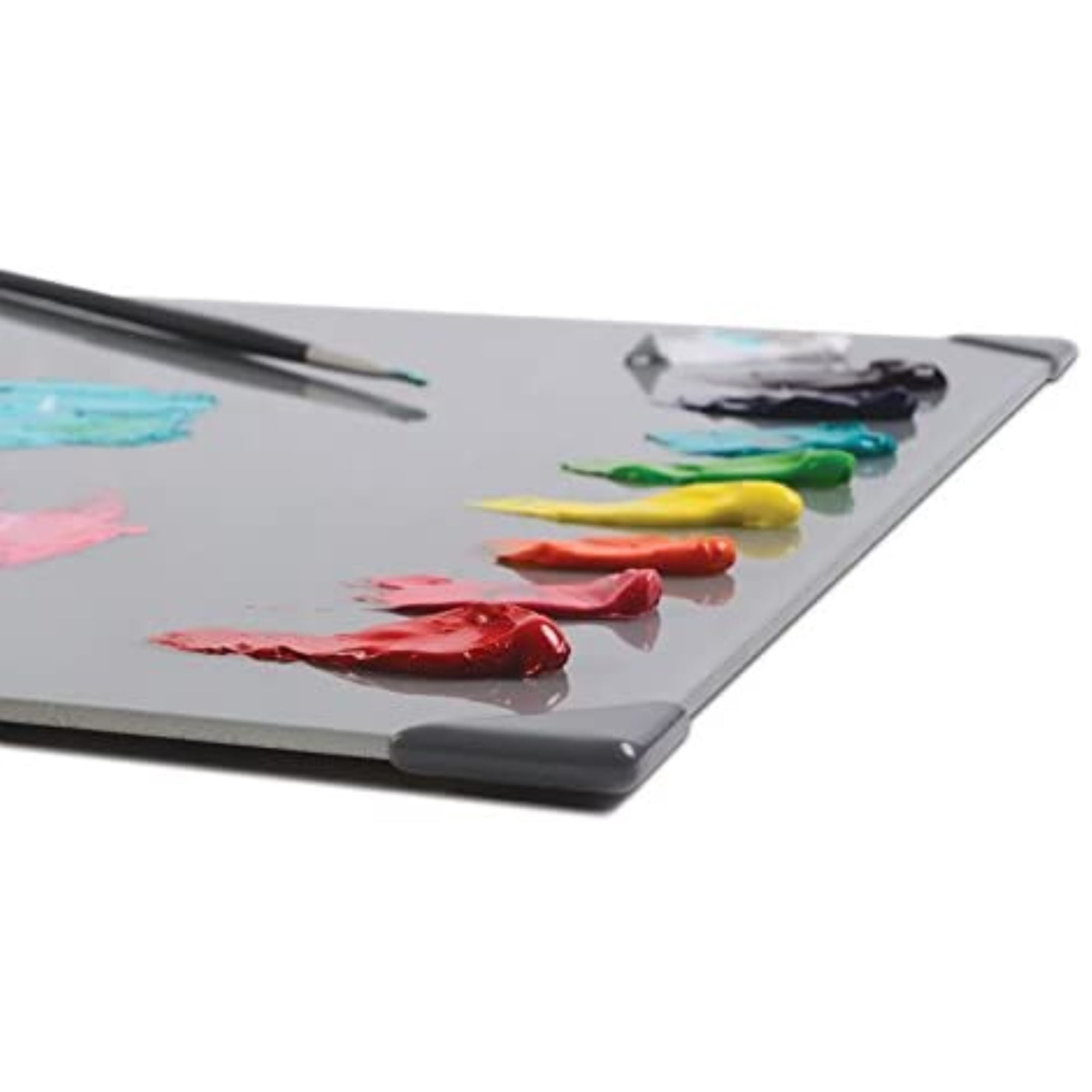 New Wave POSH Glass Table Top Palettes, Gray, 12" x 16"