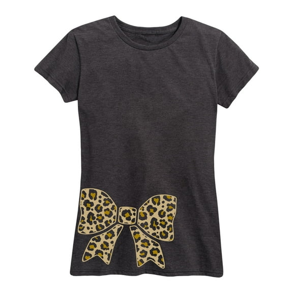Instant Message - Leopard Bow - Women's Short Sleeve Graphic T-Shirt