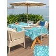 thumbnail image 5 of Outdoor Tablecloth with Umbrella Hole for Patio/Picnic/Party/Camping, Ocean Starfish Waterproof Table Cloth Rectangle Table Cover Washable, Watercolor Coastal Sea Starfish Summer Green (60"x 84"), 5 of 8