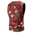 thumbnail image 3 of Traje informal de tres piezas con estampado navideño, vestido de año nuevo, 3 of 4