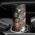 thumbnail image 6 of Grey Canis Floral 20 oz Black Insulated Stainless Steel Tumbler, 6 of 7