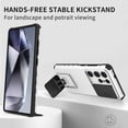 thumbnail image 4 of Dteck Case for Samsung Galaxy S25 Ultra Hidden Bracket Kickstand Case Sliding Window Phone Case Shockproof Protective Back Cover for Galaxy S25 Ultra,White, 4 of 7