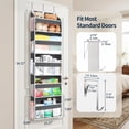 thumbnail image 3 of Brotasdro 5-Shelf Over the Door Organizer with Clear Windows & 10 Mesh Side Pockets, Gray, 3 of 9
