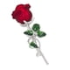 thumbnail image 4 of Broche de rosa con flor, broche para San Valentín, accesorios de vestuario de moda. Plata Rojo, 4 of 9