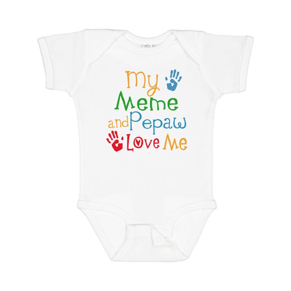 Inktastic Meme and Pepaw Love Me Boys or Girls Baby Bodysuit