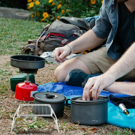 SWETRACE 1Pcs Camping Grill Grates with Adjustable Legs for Outdoor Activities