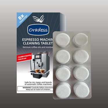 Coffee Machine Descaling Tablets | Universal Coffee Pot & Drip Brewer Cleaner | Removes Hard Water Scale, Calcium, Lime, Oil | Compatible with All Brands | Pack of 8 Tablets