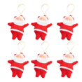 thumbnail image 2 of Lssam 6 Pc Small Santa Ornaments - Mini Santa Claus Tree Decor, Festive Hanging Baubles for Christmas Home and Office Parties, 2 of 8