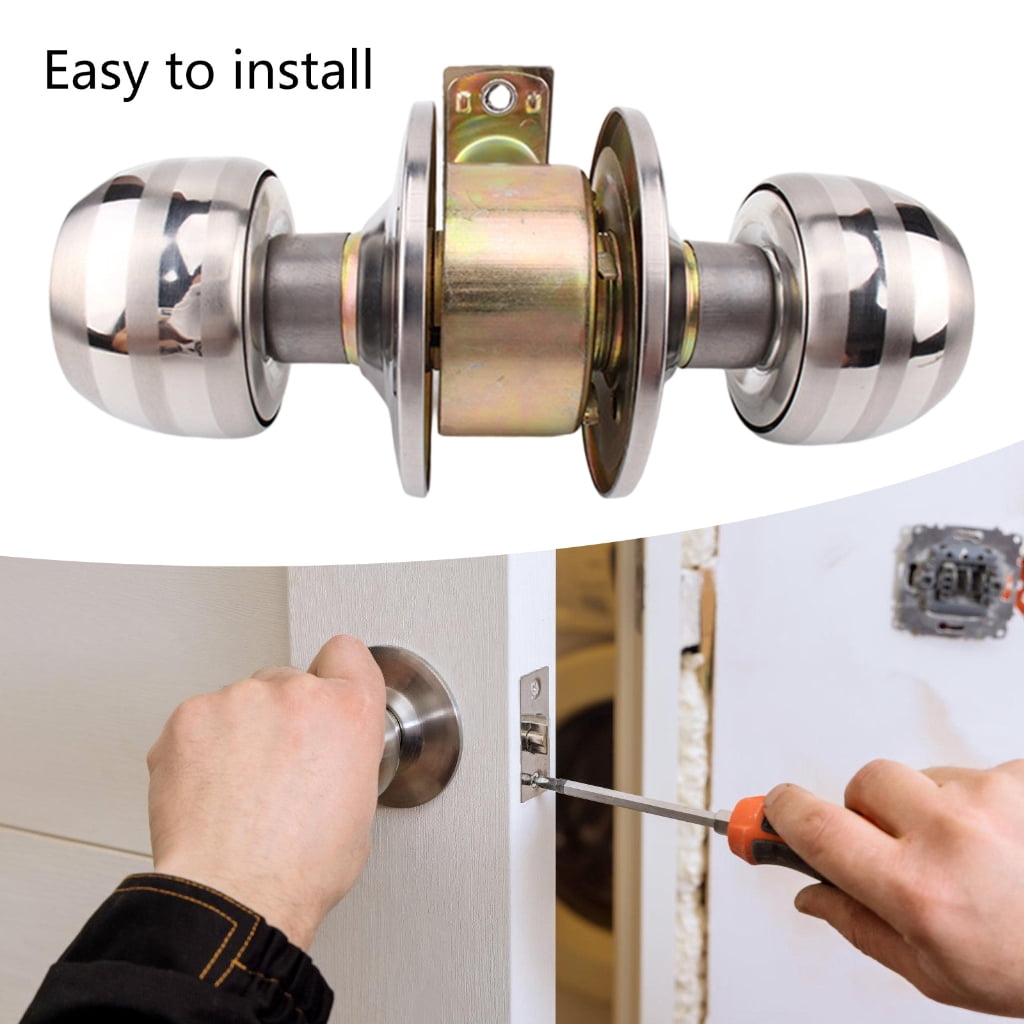 Geemin Zinc Alloy Round Door Knobs Knobset for Hallway, Closet Easy to Install