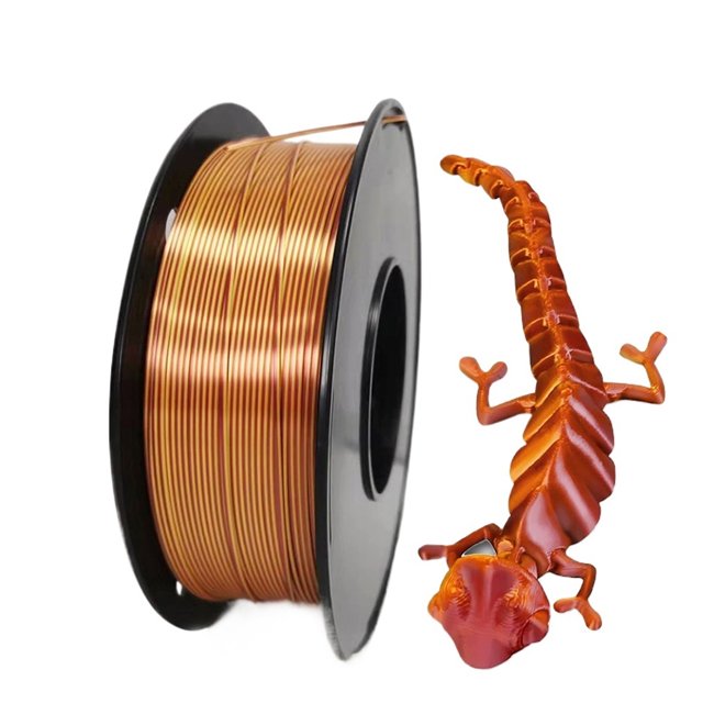 Two-tone 3D Printer Filament, PLA 1000g Duotone 1.75mm For 3D Printing Magic Red-blue Black-red Two Colors Silk-like Material ,Easy to Use