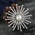 thumbnail image 2 of Las Mujeres Simularon Los Granos De material perla De Broche De La Solapa Pin Joyería Nupcial De Plata, 2 of 6