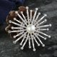 thumbnail image 2 of Broche de decoración de cristal de flor de con , alfiler de terreapa, joyería nupcial para boda Plata, 2 of 6