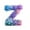 Z, variant on HomeDM 26 Letter Ornaments - Christmas Snowflakes Tree Personalized Hanging Pendant 2D Flat Acrylic Xmas Alphabet Letters Winter Decorative for Christmas Tree Gifts for Family Friends