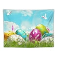 thumbnail image 5 of Easter Eggs Bunny Ears Tapestry Grass Green Tulips Tapestry Wall Hanging For Bedroom Living Room Dorm Home Decor Colorful, 5 of 6