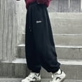 thumbnail image 5 of Kogui Athletic Joggers for Boys Boy's Baggy Sweatpants Casual Pants Elastic Waist Straight Leg Open Bottom Sweatpant Athletic Pants Size 13-14 (Black,13-14 Years), 5 of 8