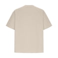 thumbnail image 5 of BUIGTTKLOP Womens Cotton Linen Tops Short Sleeve Shirts Button up V Neck T Shirts Solid Color Summer Tops, 5 of 6