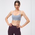 thumbnail image 3 of Ropa interior deportiva a prueba de golpes para mujer, ropa interior de una pieza con espalda en Y, ropa interior deportiva antibacteriana para exteriores de verano, sujetador de yoga, 3 of 5