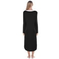 thumbnail image 5 of WBQ Womens Front Button Robes Lightweight House Coat Zipper Nightgown Black Tag XXL/US 14, 5 of 6