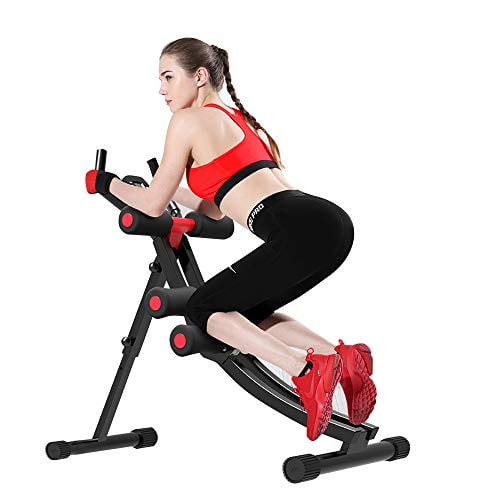 Fitlaya Fitness Core Abdominal Trainers AB Workout Machine Home Gym Strength Training Ab Cruncher Foldable Fitness Equipment red01 Walmart