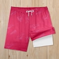 thumbnail image 2 of Bainana Child Boys Swim Shorts Cartoon Print Elastic Waist Straight Leg Trunks Fashion Breathable Little Boys Youth Beach Pool Swimwear Hot Pink Size 6-7 Years, 2 of 4