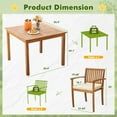 thumbnail image 2 of Devoko 5 PCS Acacia Wood Patio Furniture Set Square table and Chairs with Cushions for 4 People,Burlywood, 2 of 7