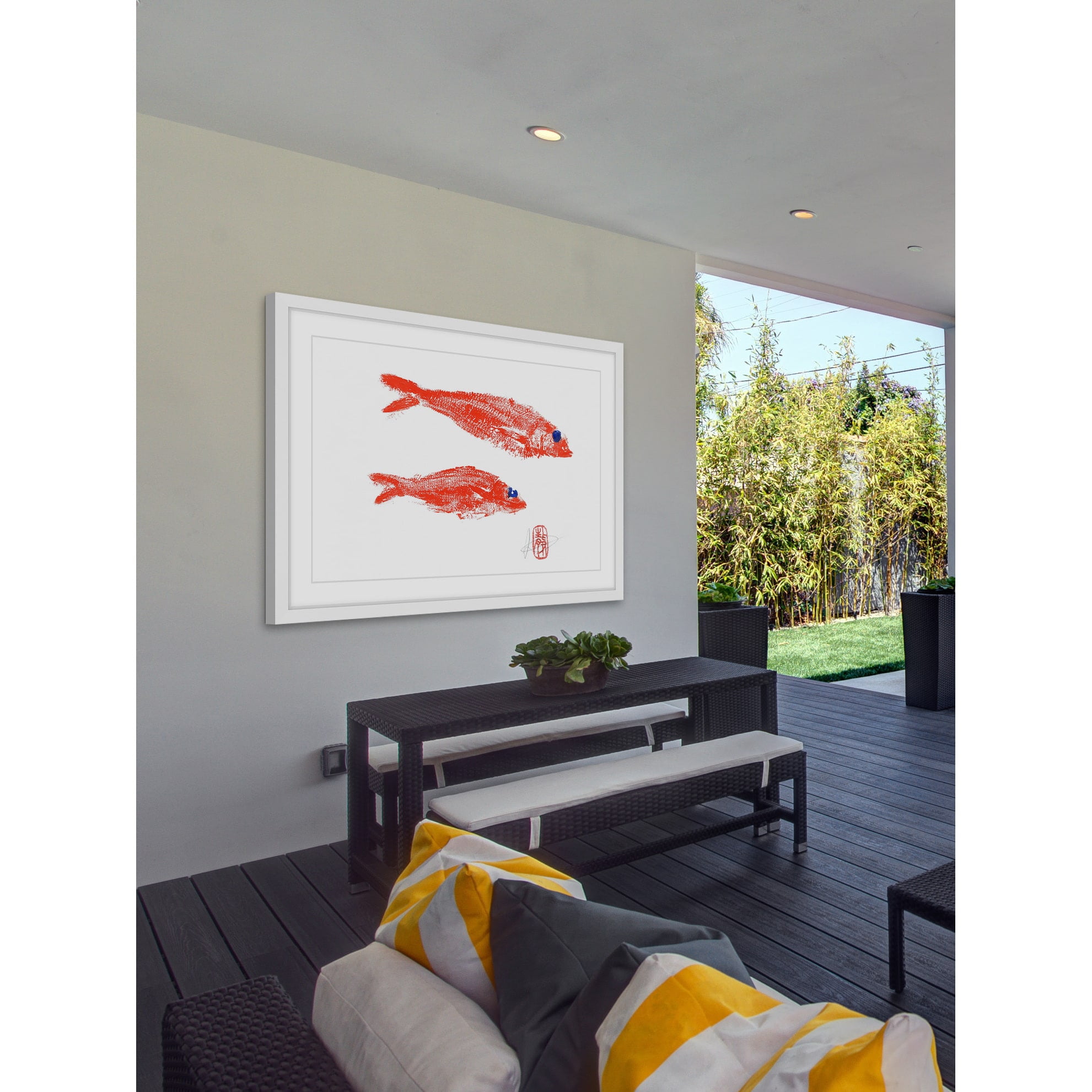 Father & Son Framed Painting Print