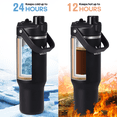 thumbnail image 2 of GEDUX 40oz Insulated Water Bottle with Straw, Stainless Steel Water Bottle with 2-in-1 Leakproof Lid (Straw & Auto Spout), Keeps Cold 24H Hot 12H, Leak Proof Water Bottle for Sports Travel, 2 of 6
