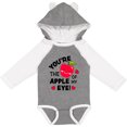 thumbnail image 3 of Inktastic Youre the Apple of My Eye Valentine Pun with Cute Apple Boys or Girls Long Sleeve Baby Bodysuit, 3 of 5